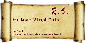 Ruttner Virgínia névjegykártya